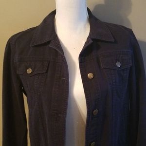 Lauren Jeans Co. Solid Blue Denim Jacket Size 2X (Plus) - 71% off